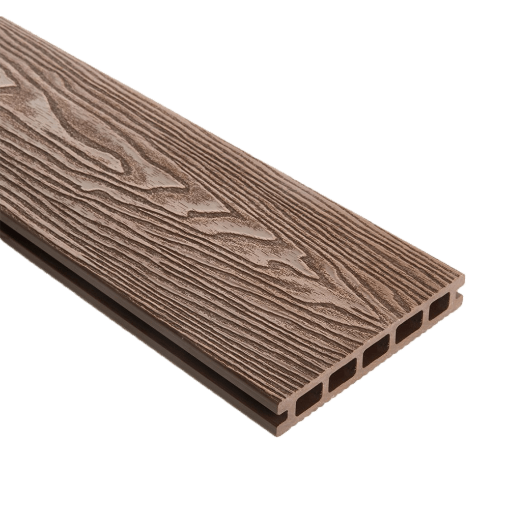 148mm Triton Brown Double-Faced Woodgrain Composite Decking Board – 3m image